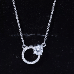 Certified Lab 6 MM Diamond Circle Of Life Necklace