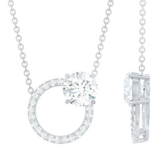 Certified Lab 6 MM Diamond Circle Of Life Necklace