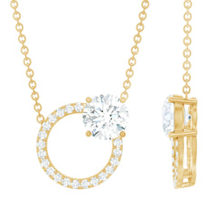 Certified Lab 6 MM Diamond Circle Of Life Necklace