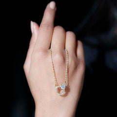 Certified Lab 6 MM Diamond Circle Of Life Necklace