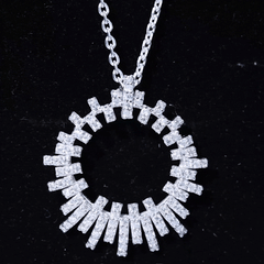 Certified Pave Set Lab Grown Diamond Eternity Necklace