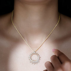 Certified Pave Set Lab Grown Diamond Eternity Necklace