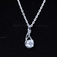 Certified Lab 6 MM Round Diamond Infinity Pendant Necklace