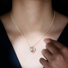 Lab Grown Diamond Prong Set Flower Pendant Necklace