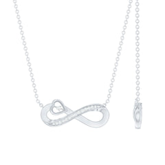 Certified Lab Grown Diamond Infinity Heart Necklace