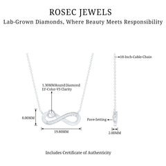 Certified Lab Grown Diamond Infinity Heart Necklace