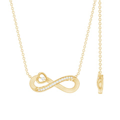 Certified Lab Grown Diamond Infinity Heart Necklace