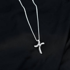 Certified Lab Grown Diamond Catholic Cross Pendant