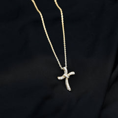 Certified Lab Grown Diamond Catholic Cross Pendant