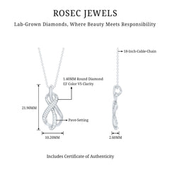 Certified Lab Grown Diamond Infinity Loop Necklace