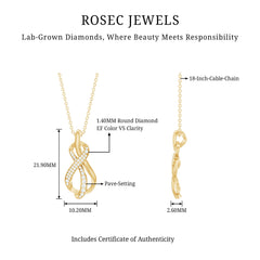 Certified Lab Grown Diamond Infinity Loop Necklace