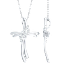 Lab Grown Diamond Designer Catholic Cross Necklace