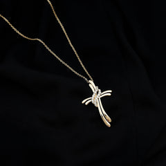 Lab Grown Diamond Designer Catholic Cross Necklace