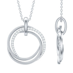 Certified Diamond Eternity Circle Necklace For Her