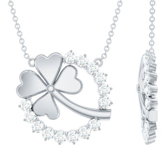 Certified Diamond Lucky 4 Leaf Necklace