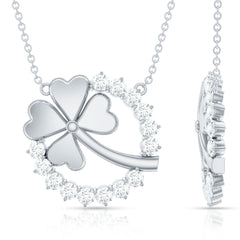 Certified Diamond Lucky 4 Leaf Necklace