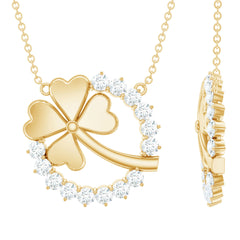Certified Diamond Lucky 4 Leaf Necklace