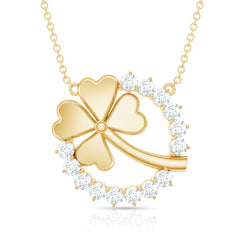 Certified Diamond Lucky 4 Leaf Necklace