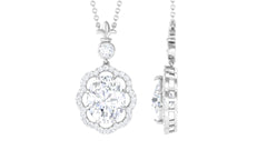 Certified 1.2 Carat Moissanite Statement Necklace for Women