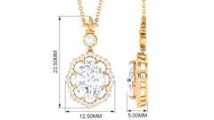 Certified 1.2 Carat Moissanite Statement Necklace for Women