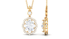 Certified 1.2 Carat Moissanite Statement Necklace for Women