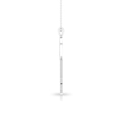 Twin Heart Key Necklace with Cubic Zirconia
