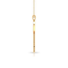 Twin Heart Key Necklace with Cubic Zirconia