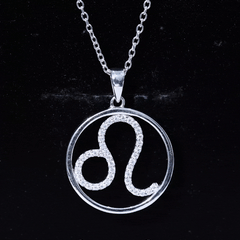 Certified Moissanite Leo Zodiac Sign Necklace