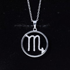 Certified Moissanite Scorpio Zodiac Pendant Necklace