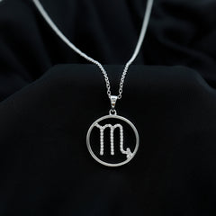 Certified Moissanite Scorpio Zodiac Pendant Necklace