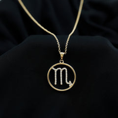 Certified Moissanite Scorpio Zodiac Pendant Necklace