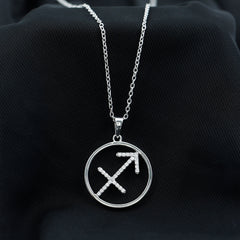 Certified Moissanite Sagittarius Zodiac Sign Necklace
