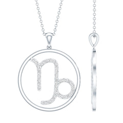 Certified Moissanite Capricorn Zodiac Necklace