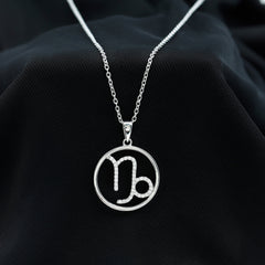 Certified Moissanite Capricorn Zodiac Necklace