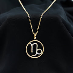 Certified Moissanite Capricorn Zodiac Necklace