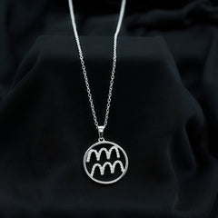 Certified Moissanite Zodiac Aquarius Pendant Necklace