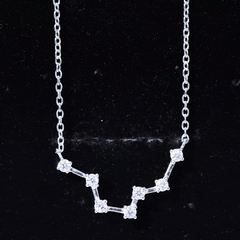 Moissanite Constellation Aquarius Zodiac Sign Necklace