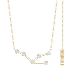 Moissanite Constellation Taurus Zodiac Sign Necklace