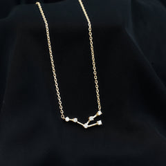 Moissanite Constellation Taurus Zodiac Sign Necklace