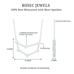 Certified Moissanite Capricorn Constellation Necklace