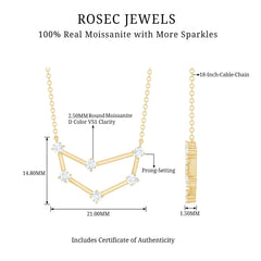 Certified Moissanite Capricorn Constellation Necklace