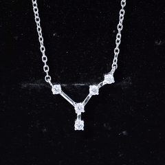 Moissanite Cancer Zodiac Constellation Necklace