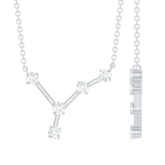Moissanite Cancer Zodiac Constellation Necklace