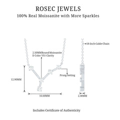 Moissanite Cancer Zodiac Constellation Necklace