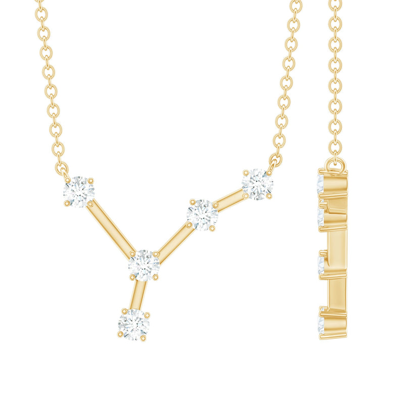 Moissanite Cancer Zodiac Constellation Necklace