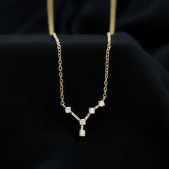 Moissanite Cancer Zodiac Constellation Necklace