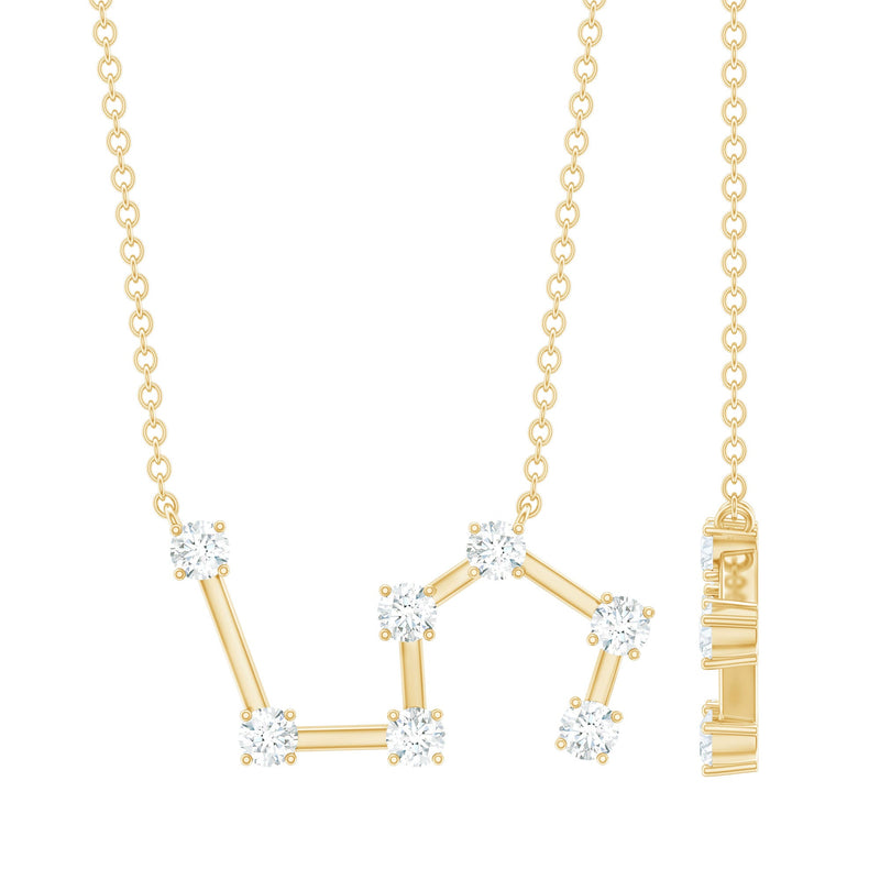 Moissanite Constellation Leo Zodiac Sign Necklace