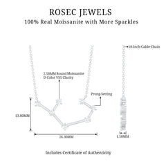 Certified Moissanite Constellation Sagittarius Zodiac Sign Necklace