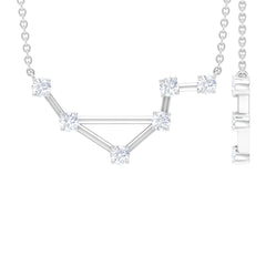 Certified Moissanite Constellation Libra Zodiac Sign Necklace