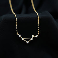 Certified Moissanite Constellation Libra Zodiac Sign Necklace